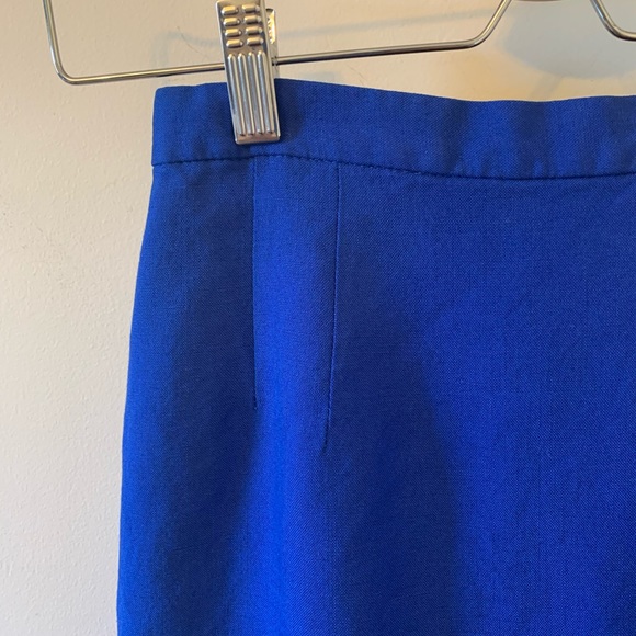 2/$18 VINTAGE / Royal blue / Pencil skirt - Picture 3 of 4